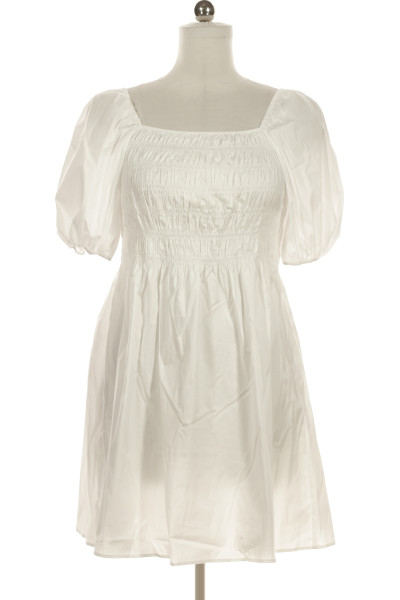 Bílé Letní šaty S Krátkým Rukávem MANGO Outlet Vel. M