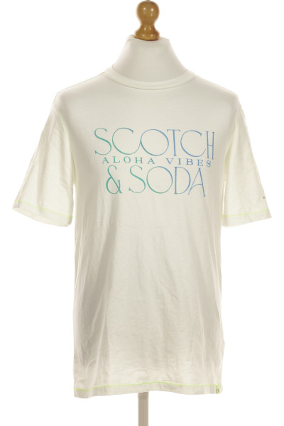 Bílé Pánské Tričko S Krátkým Rukávem A  Potiskem Scotch & Soda