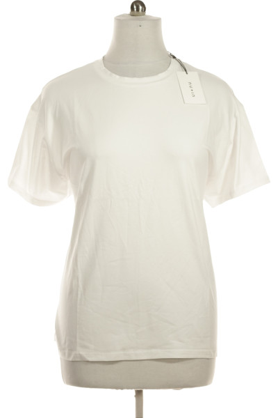 Bílé Jednoduché Dámské Tričko S Krátkým Rukávem Nu In