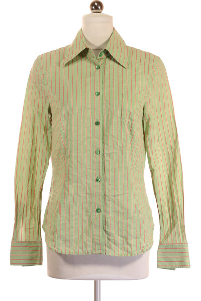 Zelená Vzorovaná Košile S Dlouhým Rukávem Escada Vel. 36