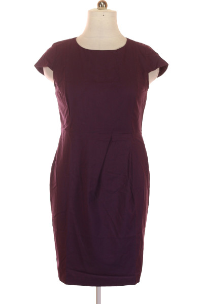 Fialové Pouzdrové šaty S Krátkým Rukávem Reserved Second Hand Vel. 44