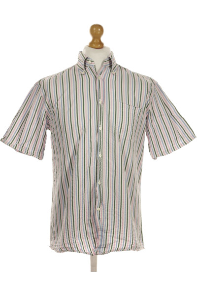 Barevná Vzorovaná Pánská Košile S Krátkým Rukávem Vel. M