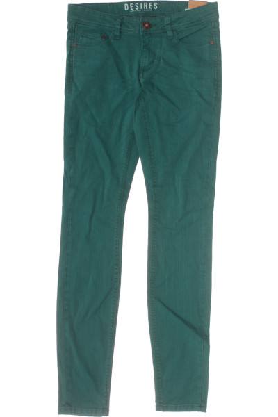 Zelené Dámské Rovné Kalhoty DESIRES Second Hand Vel.  26/32