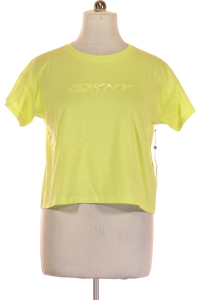Žluté Sportovní Dámské Tričko S Krátkým Rukávem Donna Karan Outlet Vel. XL