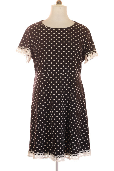 Černobílé Letní šaty S Krátkým Rukávem Dorothy Perkins Second Hand Vel.  56