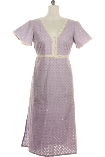 Fialové Letní šaty S Krátkým Rukávem ICIAR & CANDELA