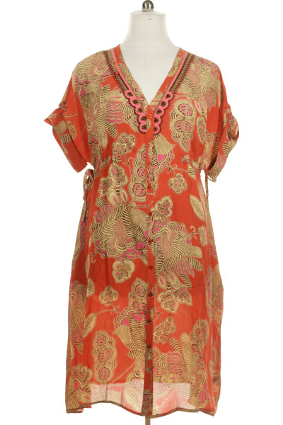Červené Letní šaty S Krátkým Rukávem Dorothy Perkins Vel. L/XL
