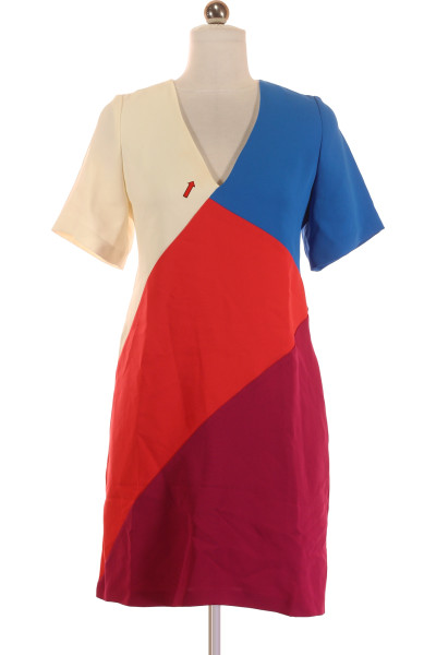 Barevné Letní šaty S Krátkým Rukávem EL GANSO Vel. 38