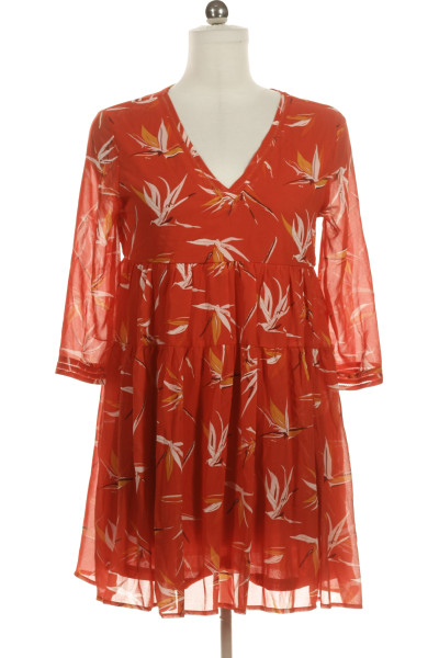 Červené Letní šaty S Krátkým Rukávem Grace & Mila Vel. S