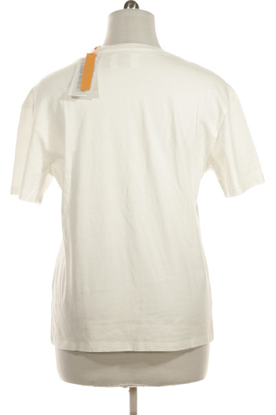 Bílé Jednoduché Pánské Tričko s Krátkým Rukávem Vel.  M