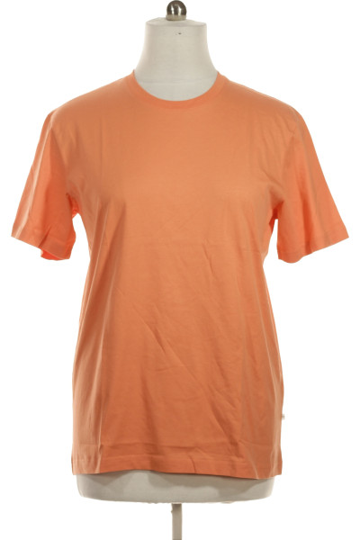 Oranžové Jednoduché Pánské Tričko S Krátkým Rukávem