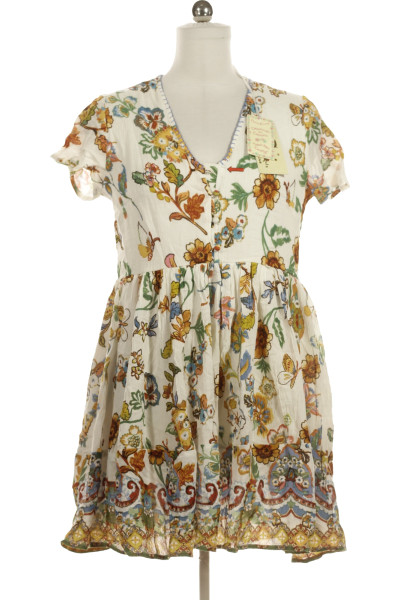Barevné Letní šaty S Krátkým Rukávem CALAO Outlet Vel. M