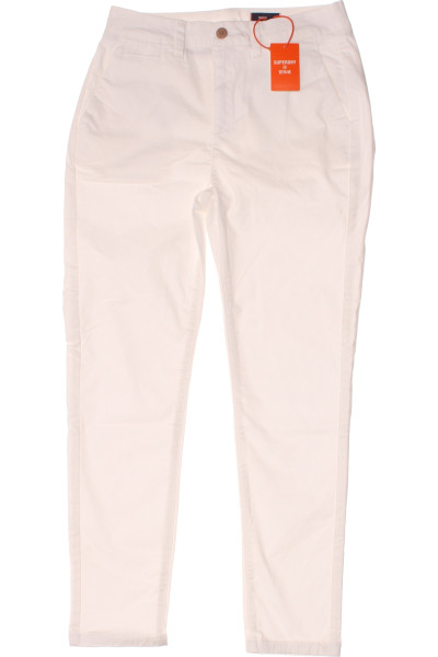 Bílé Dámské Chino Kalhoty SUPERDRY Outlet Vel. 26