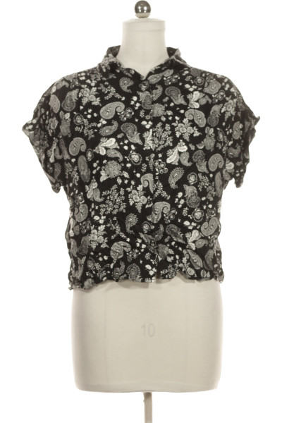 Černobílá Vzorovaná Dámská Košile S Krátkým Rukávem PIMKIE