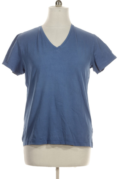 Modré Jednoduché Dámské Tričko S Krátkým Rukávem Vel. XXL
