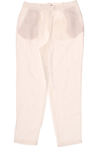 Bílé Lněné Dámské Kalhoty Letní Esprit Outlet