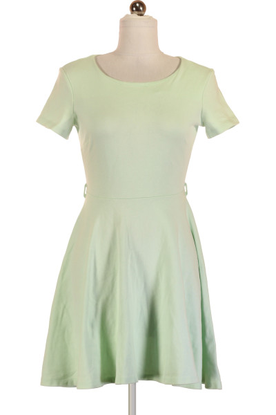 Zelené Letní šaty S Krátkým Rukávem Second Hand Vel.  S