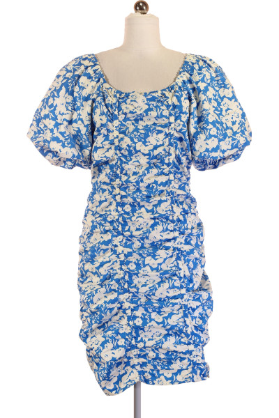Modré Letní šaty S Krátkým Rukávem Gestuz Second Hand Vel. 40