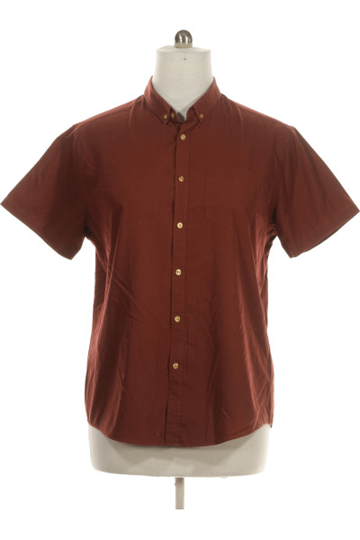 Pánská Košile S Krátkým Rukávem Jednobarevná Vel. XL