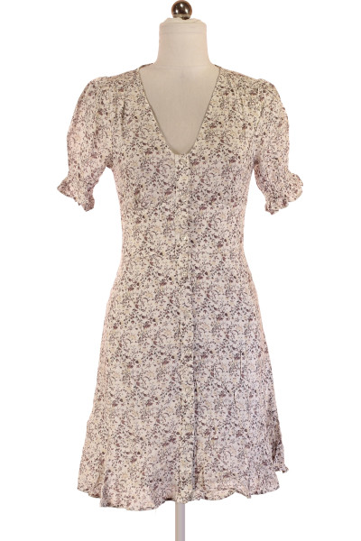 Barevné Letní šaty S Krátkým Rukávem NA-KD Outlet Vel.  32