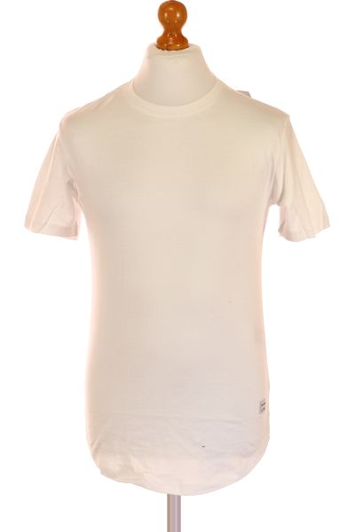 Bílé Jednoduché Pánské Tričko s Krátkým Rukávem Vel. XS | Outlet