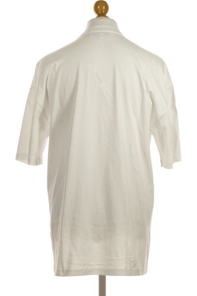Bílé Jednoduché Pánské Tričko s Krátkým Rukávem Vel. L