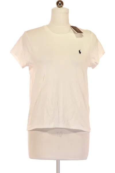 Bílé Jednoduché Dámské Tričko S Krátkým Rukávem Vel. M