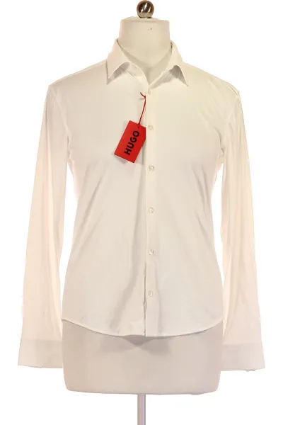 Bílá Pánská Košile Jednobarevná Hugo Boss Vel. M