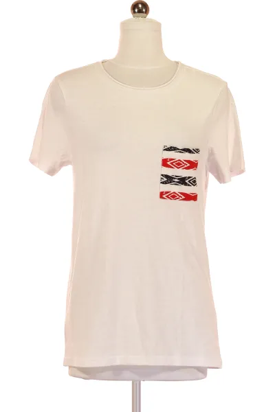 Bílé Jednoduché Dámské Tričko S Krátkým Rukávem Vel.  XS