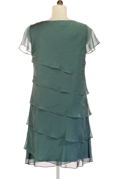 Modré Společenské šaty s Krátkým Rukávem Christian Berg Vel. 42 | Outlet