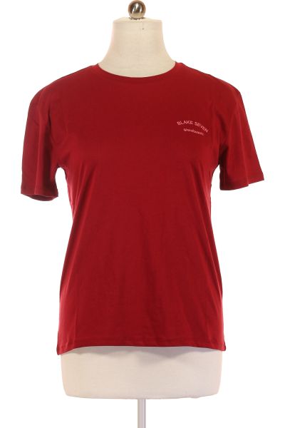 červené Jednoduché Pánské Tričko S Krátkým Rukávem