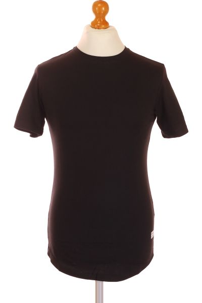 černé Jednoduché Pánské Tričko S Krátkým Rukávem Vel.  XS