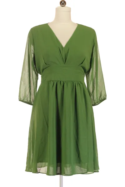 Zelené Společenské šaty S Krátkým Rukávem COMMA Vel. 42