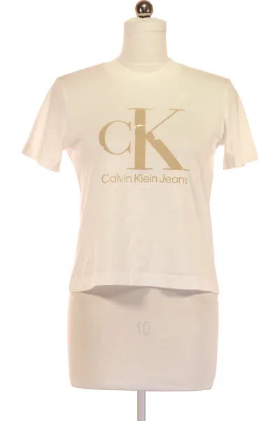 Bílé Dámské Tričko S Potiskem Calvin Klein Vel. M