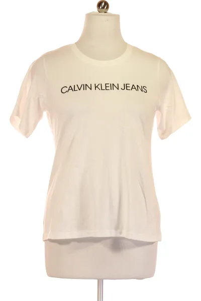 Bílé Dámské Tričko S Potiskem Calvin Klein Outlet
