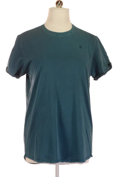 Modré Jednoduché Pánské Tričko S Krátkým Rukávem Vel. XL