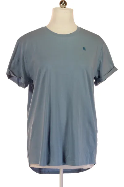 Modré Jednoduché Pánské Tričko S Krátkým Rukávem Vel. XL