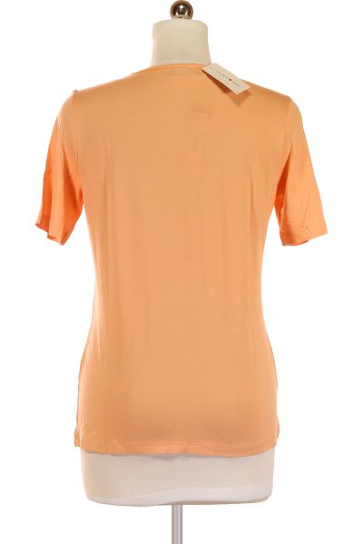 Oranžové Dámské Tričko s Potiskem | Outlet