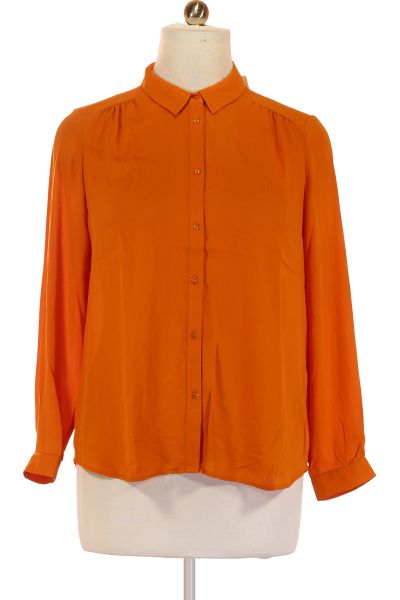 Oranžová Společenská Košile S Dlouhým Rukávem