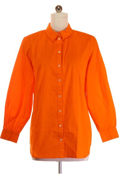 Oranžová Letní Košile S Dlouhým Rukávem ONLY Vel. M