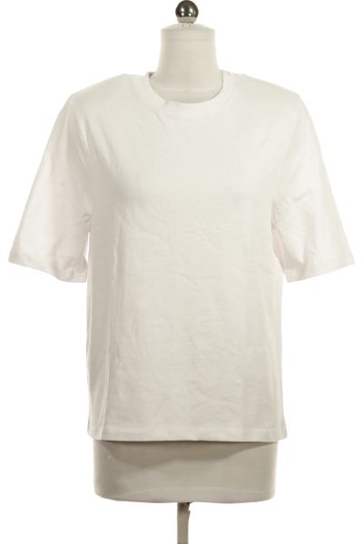 Bílé Jednoduché Dámské Tričko S Krátkým Rukávem Vel. XS