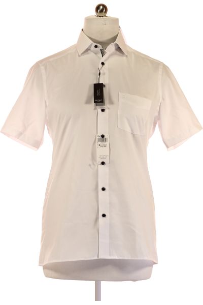 Bílá Pánská Košile Jednobarevná OLYMP Vel. 40