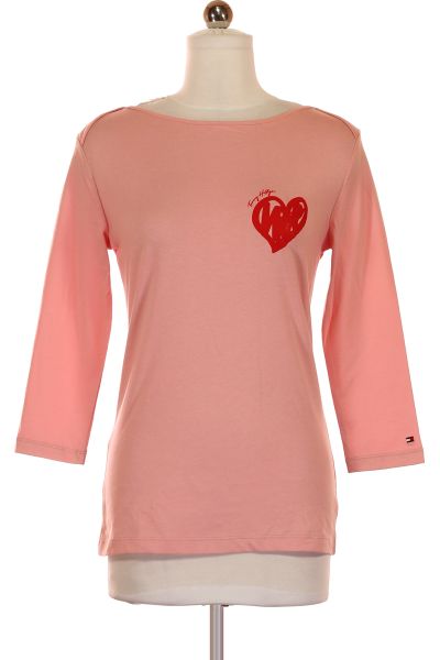 Růžové Jednoduché Dámské Tričko S Dlouhým Rukávem Vel.  XS