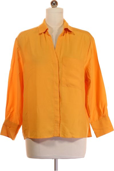 Oranžová Letní Košile S Dlouhým Rukávem MANGO Vel. M
