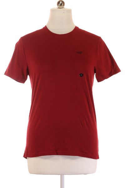 Červené Jednoduché Pánské Tričko S Krátkým Rukávem Vel. L