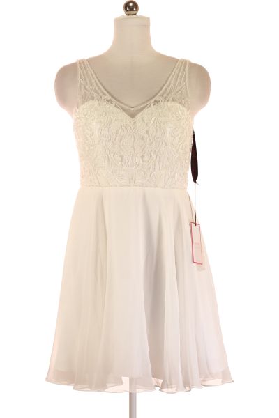 Bílé Svatební šaty Šaty Bez Rukávů Laona Vel. 42