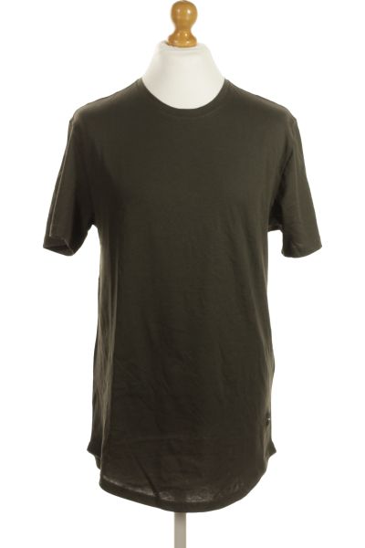 Zelené Jednoduché Pánské Tričko S Krátkým Rukávem Vel. M