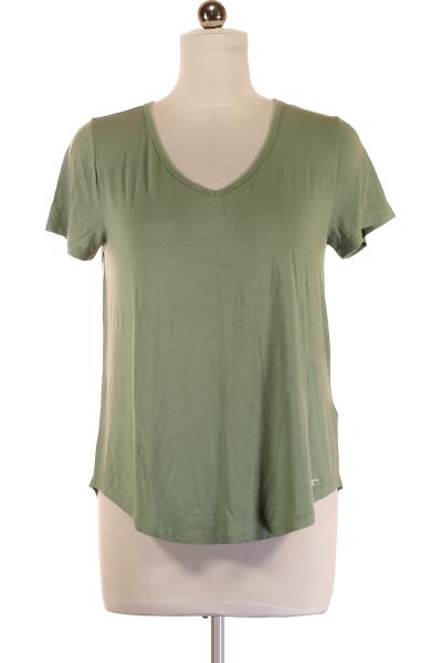 Zelené Jednoduché Dámské Tričko S Krátkým Rukávem Vel. M