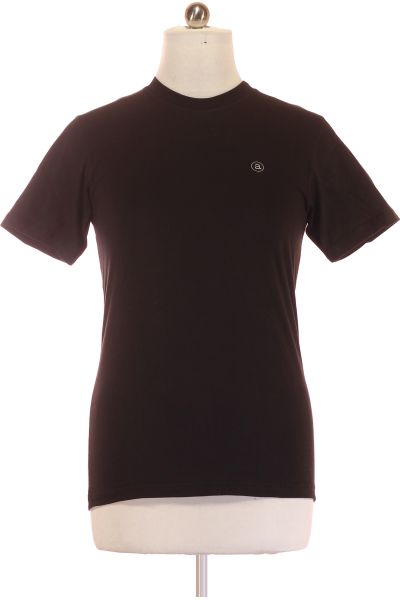 černé Jednoduché Pánské Tričko S Krátkým Rukávem
