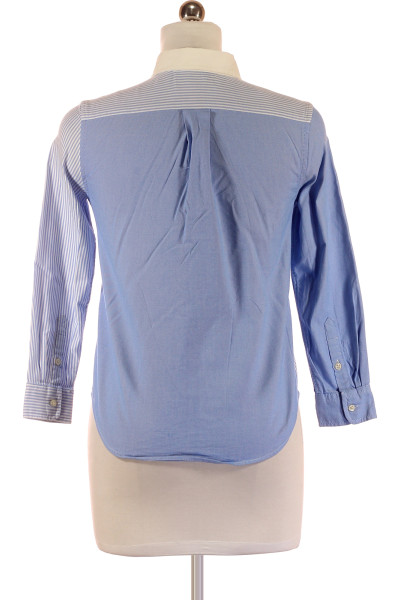 Modrá Vzorovaná Pánská Košile s Dlouhým Rukávem Vel. M | Second Hand